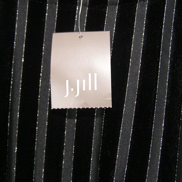 J. JILL SIZE LARGE WEAREVER METALLIC STRIPE TOP - Picture 2 of 7